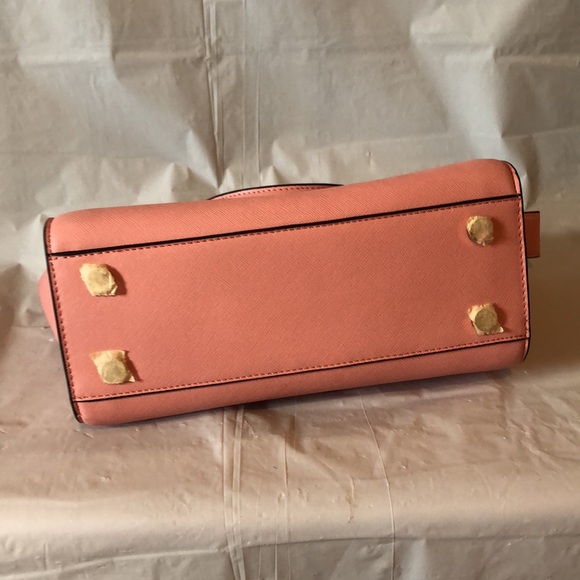 MK Sheila med faux saffiano leather satchel in a great pink shade - new!! - Picture 7 of 9